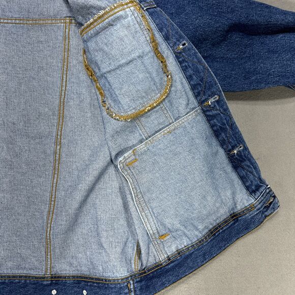 Wrangler Jean Jacket Mens Extra Large Blue Rugged Wear Trucker Denim RJK30AN - Picture 4 of 16